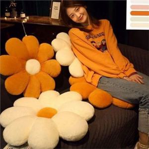 극세사 꽃 쿠션 침대 장식 쿠션 패브릭 데이지 플라워 디자인 소품 러블리 장식용 낮잠 아이 침실 꽃잎