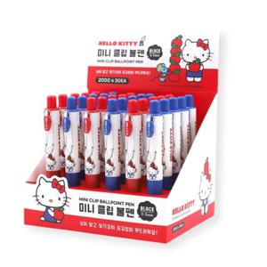 플유 산리오 헬로키티 미니 클립 볼펜 1박스 30개입 필기구 캐릭터학용품