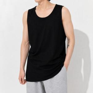 화이트 블랙 여름 남자 빅사이즈 데일리 롱기장 이너 남성 민소매 면 나시