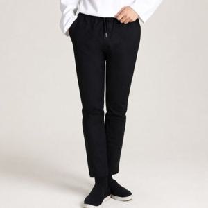 사계절 블랙 스판 일자 편안한 기본 빅사이즈 남성 면바지 밴딩 치노팬츠 남자 슬랙스바지