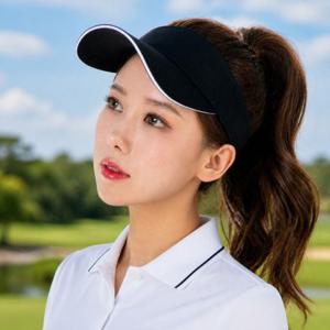 여름 여성 여자 캐주얼 필드 라운딩 스포츠 블랙 썬캡 골프 햇빛가리개모자