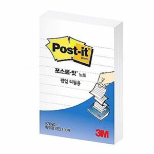 3M 포스트잇 노트 팝업리필용 KR320L 화이트라인 51X76mm 갑 (30개입) 3M사무용품점착 스티커메모지 점착메
