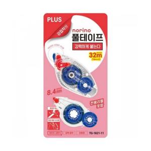 혜명잡화몰 플러스 노리노 풀테이프 벨류팩 TG-1621 전용리필 포함 / 폭넓이 8.4mm - 갑 (10개입) 투명테이