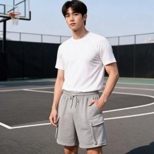남성 버뮤다 팬츠 여름 트레이닝 카고 반바지 밴딩 작업복 등산 골프 낚시 활동복