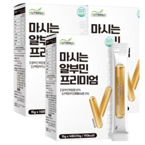 건강식품 보조식품 마시는 알부민 프리미엄 14포 (4박스) KS뉴트리너스