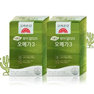고려은단 식물성 퓨어 알티지 오메가3 60캡슐 2개 4개월분 rtg형