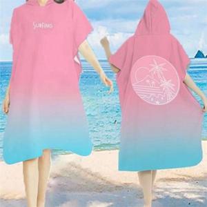 극세사 비치 타월 비치 웨어 후드 타올 휴대용 물놀이 수건 피서지 래쉬가드 흡수력 리조트 바캉스 아쿠아