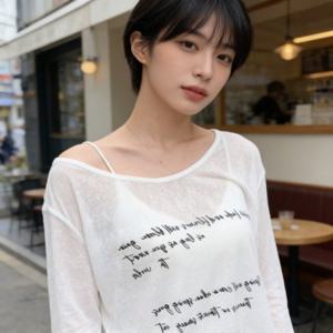 긴팔 티셔츠 레터링 상의 가을 봄 데일리 출근 등교 이너웨어 단품