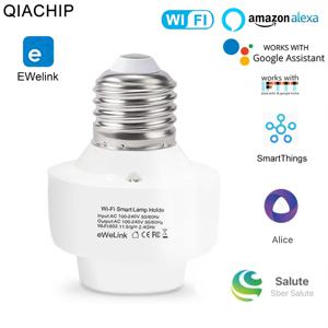 EWelink 미니 E27 Wifi 램프 홀더 원격 제어 APP 스마트 홈 전구 어댑터 Alexa Google 홈 음성 제어를 통해 작동