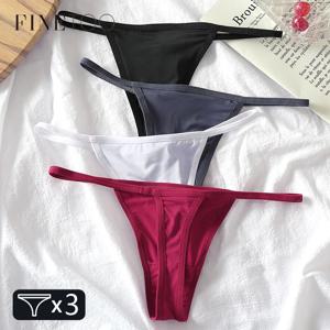 FINETOO 3 개/대 섹시한 저층 끈 팬티 여성 비키니 팬티 T 백 팬티 M-XL 여성 g-문자열 팬티 숙녀 끈 팬티 란제리