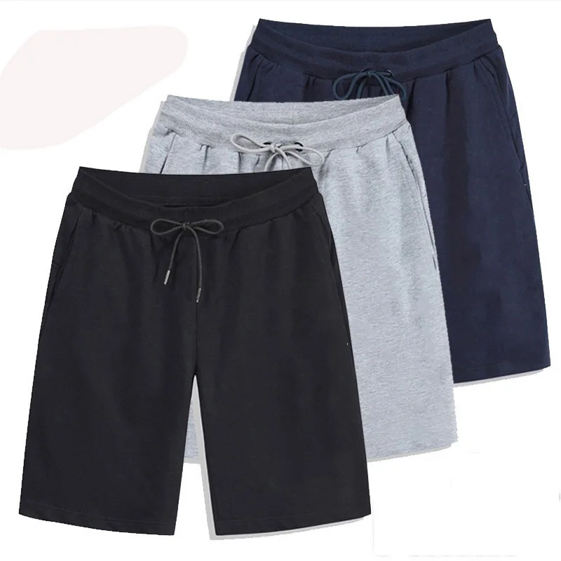 여름 남성 반바지 탄성 Drawstring 반바지 조깅 느슨한 피트니스 통기성 스포츠 5 조각 솔리드 컬러 캐주얼 바지