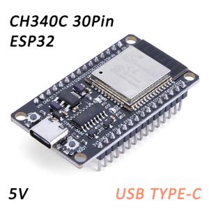 ESP32 개발 보드 무선 와이파이 블루투스 모듈, 초저전력 소비 듀얼 코어, 30 핀 ESP32-WROOM-32S, USB TYPE-C