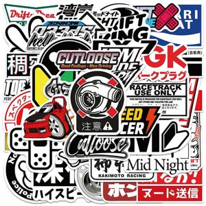 재미있는 만화 일본 스트리트 패션 JDM 스티커, DIY 스티커, 스크랩북 전화 수하물 스케이트보드 방수 데칼, 50 개