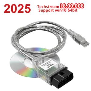 V18.00.008 TOYOTA TIS Techstream Mini vci FTDI FT232RL 칩 J2534 OBD2 자동차 진단 케이블 용 미니 VCI 2023 년 2 월까지