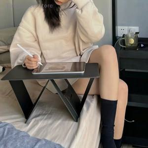 (우화) 접이식 노트북 작업 테이블 미니 휴대용 노트북 컴퓨터 홀더 자동차 거실 소파 침대 작업 독서 도구
