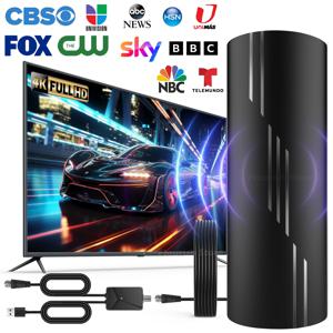 TV 안테나 3000마일 범위, 증폭기 신호 부스터가 있는 최강의 지역 채널 수신기, VHF UHF 33FT 동축 케이블 4K1080p