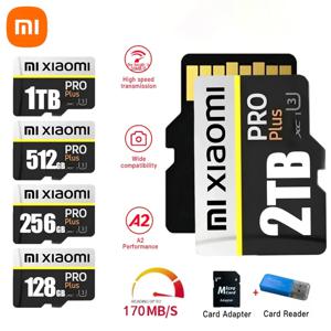 오리지널 2TB 고속 V30 A2 4K SD 카드 512GB 256GB 메모리 카드 1TB 마이크로 TF SD 어댑터 스마트폰/태블릿/PC 겸용