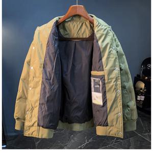 7XL 플러스 사이즈 다운 재킷 남성용 고급 캐주얼 겨울 따뜻하고 두꺼운 코트 한국 버전 패셔너블한 야구 칼라 옷