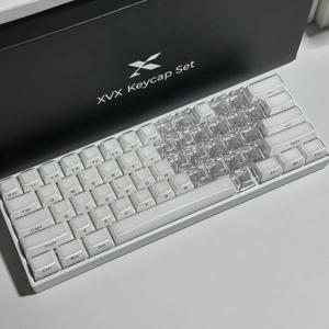 20pcs 독특한 고양이 머리가 있는 1U 키캡 MAO 투명 키캡 편안한 타이핑 PBT 무각인 키캡 DIY 키보드 (아우라 아자즈용)