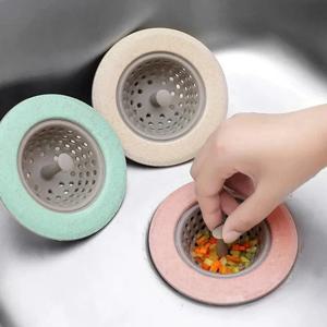 1/2/4pcs 실리콘 막힘 방지 필터 휴대용 싱크 스트레이너 욕실 주방 배수구 커버 머리카락 쓰레기 플러그 필터 스트레이너
