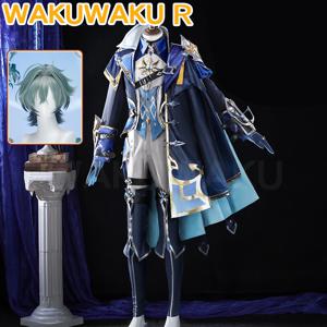 【배송 준비 완료】로엔 로헨 코스프레 의상 게임 겐신 임팩트【S-2XL】WakuWaku-R 남성용 로헨 페보니우스 기사단 가발 플러스 사이즈 페보니우스 기사단