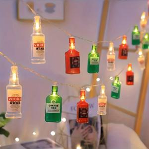1개 LED 맥주병 스트링 조명, 실내 바 벽 파티 홈 생일 크리스마스용 와인병 스트링 조명, 배터리 작동