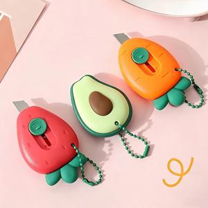 1/3개 미니 과일 모양 다용도 칼, 휴대용 개봉칼, 접이식 보호 디자인, 가정용, 사무실용, 개봉 도구