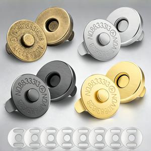 10-100세트 14/18mm 자석 스냅 버튼, 바느질, 공예, 지갑, 의류, 가죽용 금속 클래스프 패스너