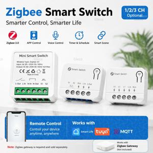 Zigbee 스마트 스위치 1/2/3Gang Extreme Relay 스마트 라이프용 외부 미니 스위치 모듈 TUYA APP Zigbee2mqtt 원격 제어
