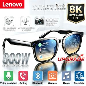 레노버 업그레이드 스마트 AI 안경 800W HD 8K 촬영 카메라 사진 비디오 음성 통화 번역 블루투스 AI 오토바이 안경