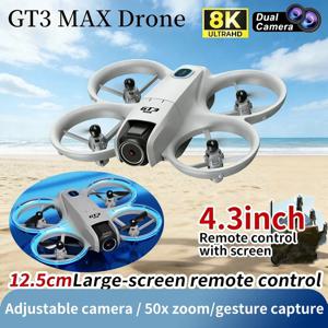 최신 GPS 드론 GT3 8K HD 듀얼 카메라 180 °   FPV 5G WIFI 브러시리스 모터 지능형 장애물 회피 접이식 쿼드콥터