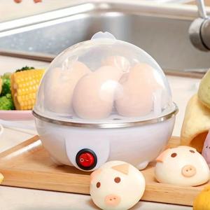 7개의 계란을 담을 수 있는 자동 계란찜기, 다기능 찜 계란/커스터드 메이커, 가정용 아침식사 주방 가전