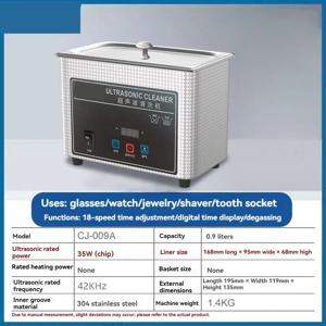 0.9L/35W 초음파 세척기 상업용 안경 및 보석 세척기 (보석 액세서리 및 부품 세척용)