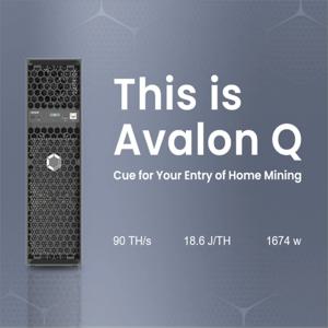 홍콩달러 ????   문앞 배송 브랜드 뉴 캔아나 아발론 Q 90T 90T 비트코인 ​​ASIC 채굴기 1674W 저소음 가정용 채굴기 전원 공급 코드 포함