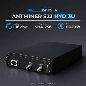 W!W 주문 시 5개 주문 시 3개 결제 가능 새로운 Bitmain Antminer S23 Hyd 3U 수냉식 냉각 비트코인 ​​채굴기 암호화폐 채굴기 BTC 워터 쿨러 3U 1.16P 9.5J/T