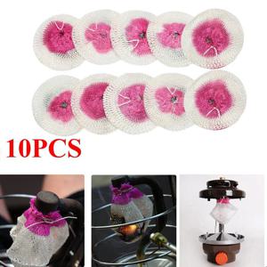 10pcs 50mm/100mm 가스 랜턴 맨틀 등유 가스 램프 커버 내구성 메쉬 캠핑 램프 압력 램프 맨틀 예비 부품
