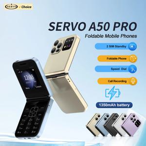 SERVO A50 PRO 플립 휴대 전화 2G GSM 듀얼 Sim 카드 통화 녹음 블랙리스트 MP3 FM 라디오 2.4 