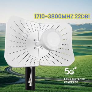 4G 5G 1700-4200Mhz 고이득 장거리 2x22dBI MIMO 파라볼릭 디쉬 하이퍼볼릭 안테나 (라우터 통신용)