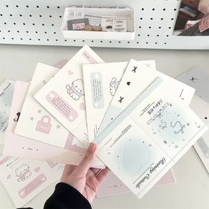 30 개/대 미니 레인 로맨스 Photocard 홀더 접힌 포켓 크기의 사진 카드 패키지 트레이딩 카드 용 크래프트 종이 포장