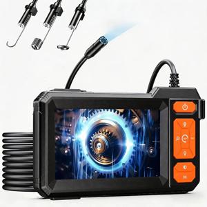 산업용 내시경 카메라 4.3인치 IPS 스크린 8mm HD1080P IP67 방수 8 LED 조명 검사 내시경(파이프 자동차 수리용)