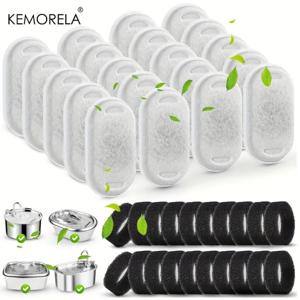 20PCS 고양이 물 분수 활성탄 개 물 그릇 디스펜서 교체 필터 홈 애완 동물 수화를위한 20 스폰지