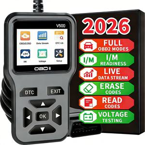 V500 스캐너 진단 도구, 리셋 기능이 있는 자동 엔진 코드 리더, 향상된 Obdii/Eobd 자동차 스캔 도구