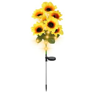 7 머리 LED 태양 시뮬레이션 해바라기 빛 정원 마당 잔디 야간 조명 조경 램프 홈 인테리어 크리스마스 꽃 빛
