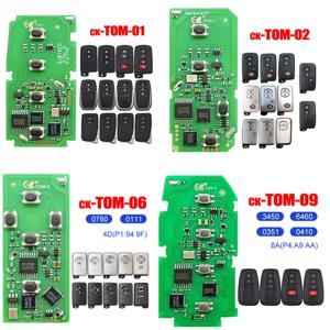 CK TOM 시리즈 범용 키 TOM-01 TOM-02 TOM-06 TOM-09 지원 8A/4D 스마트 PCB 리모트 회로 기판 (도요타 스마트 키용)