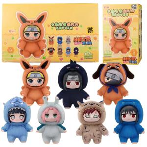 재고 있음 TOP TOY 나루토 EAKI 귀여운 야수 파티 사스케 비닐 귀여운 플러시 블라인드 박스 피규어 펜던트 컬렉션 선물