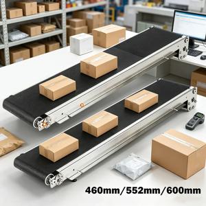 TUNGFULL 미니 컨베이어 벨트 시스템, DIY 자동화 조립 라인 포장 분류용 모터 구동 소형 벨트 컨베이어 기계
