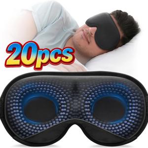 무게추가 있는 수면 안대, 3D 입체형 블랙아웃 수면 마스크, 여행용 조절 가능한 스트랩, 눈 가리개