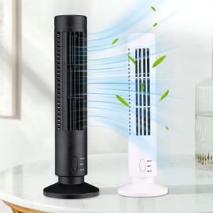 데스크탑 타워 팬 초저소음 DC 모터 스탠딩 팬 2단 에어컨 블레이드리스 팬 사무실 침실 가정용 공기 냉각기