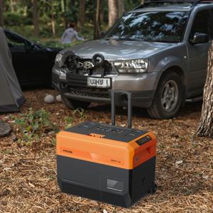 220V 1080와트 셀 20L 휴대용 파워스테이션, 캠핑용 충전 및 냉동 기능 지원, 태양광 충전 가능