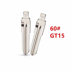 10개 60 #   Fiat KD 금속 VVDI JMD Fob 교체용 GT15 플립 자동차 키 블레이드 Uncut Key Blade